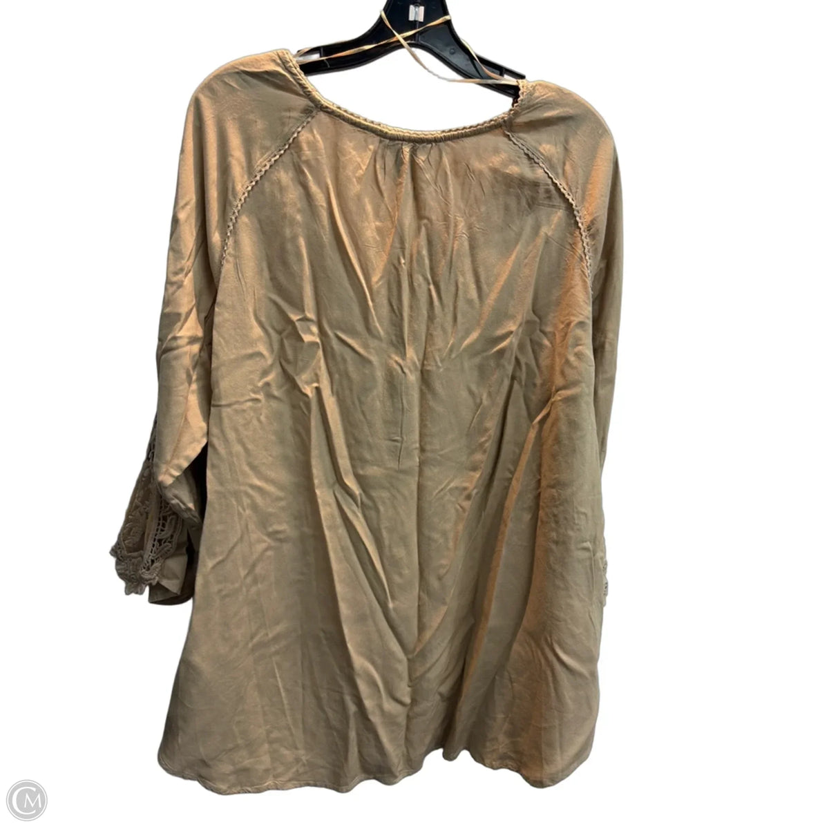 Top 3/4 Sleeve By Intro In Tan, Size: 2x