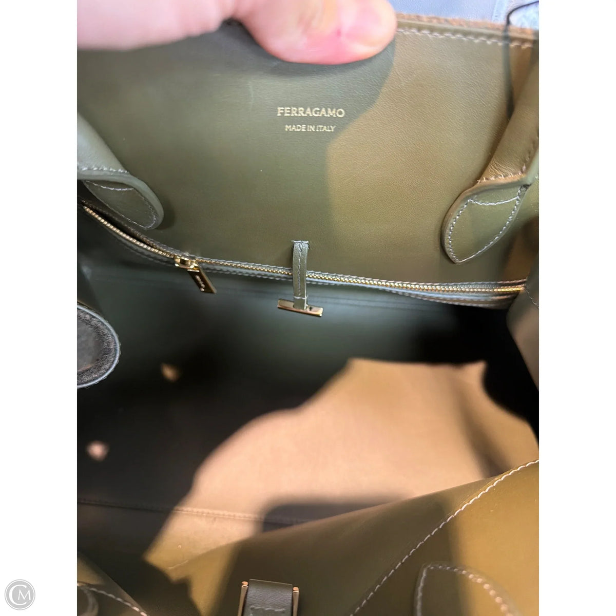 Handbag Luxury Designer By Ferragamo, Size: Large