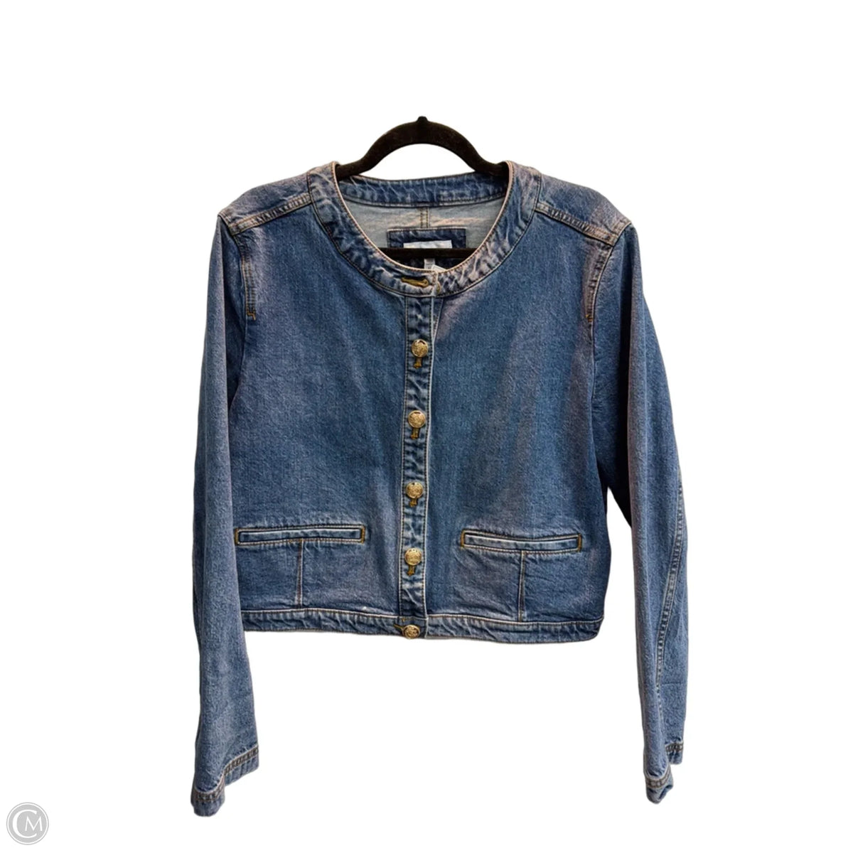 Jacket Denim By Loft In Blue Denim, Size: L