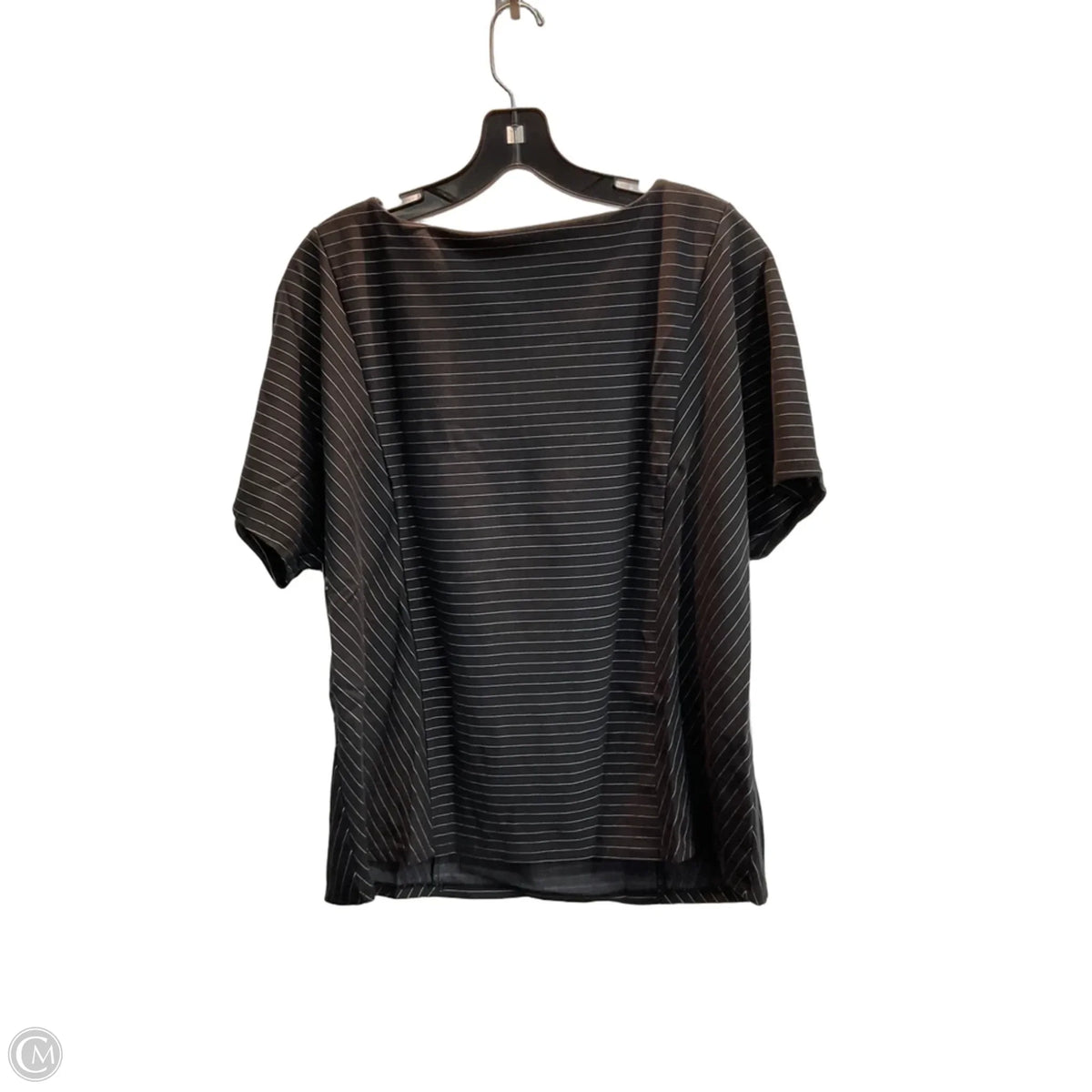Top Short Sleeve By Chicos In Striped Pattern, Size: L