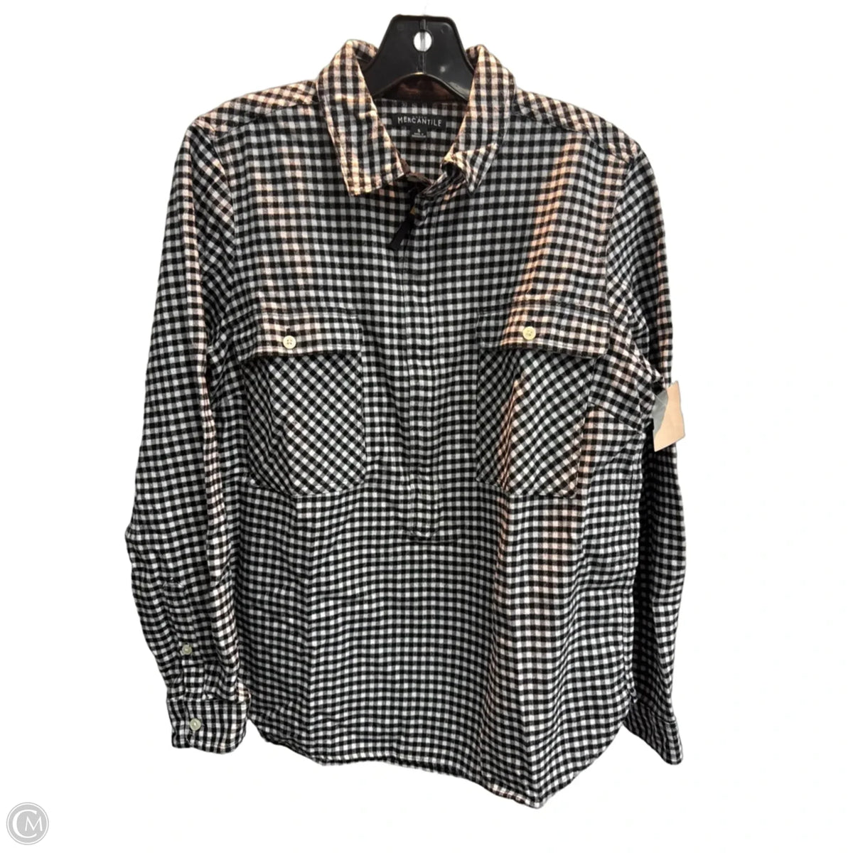 Top Long Sleeve By J. Crew In Checkered Pattern, Size: S