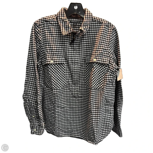 Top Long Sleeve By J. Crew In Checkered Pattern, Size: S
