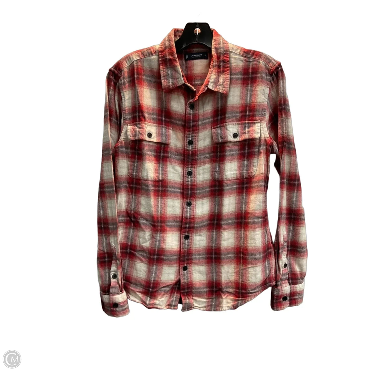 Top Long Sleeve By Lucky Brand In Plaid Pattern
