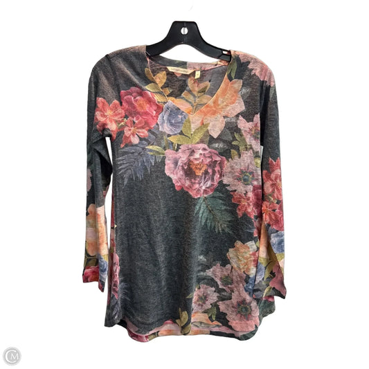 Tunic Long Sleeve By Soft Surroundings In Floral Print, Size: Xs