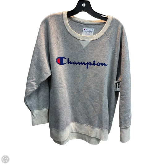 Sweatshirt Crewneck By Champion In Grey, Size: 2x