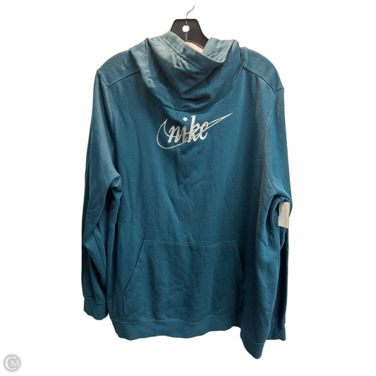 Athletic Sweatshirt Collar By Nike In Teal, Size: 1x