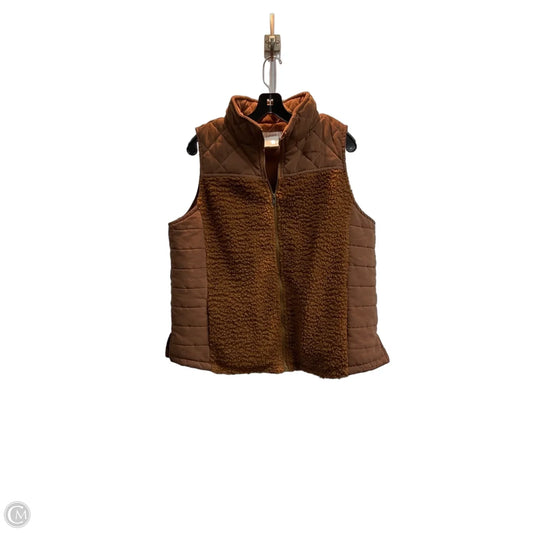 Vest Faux Fur & Sherpa By Umgee In Brown, Size: Xl