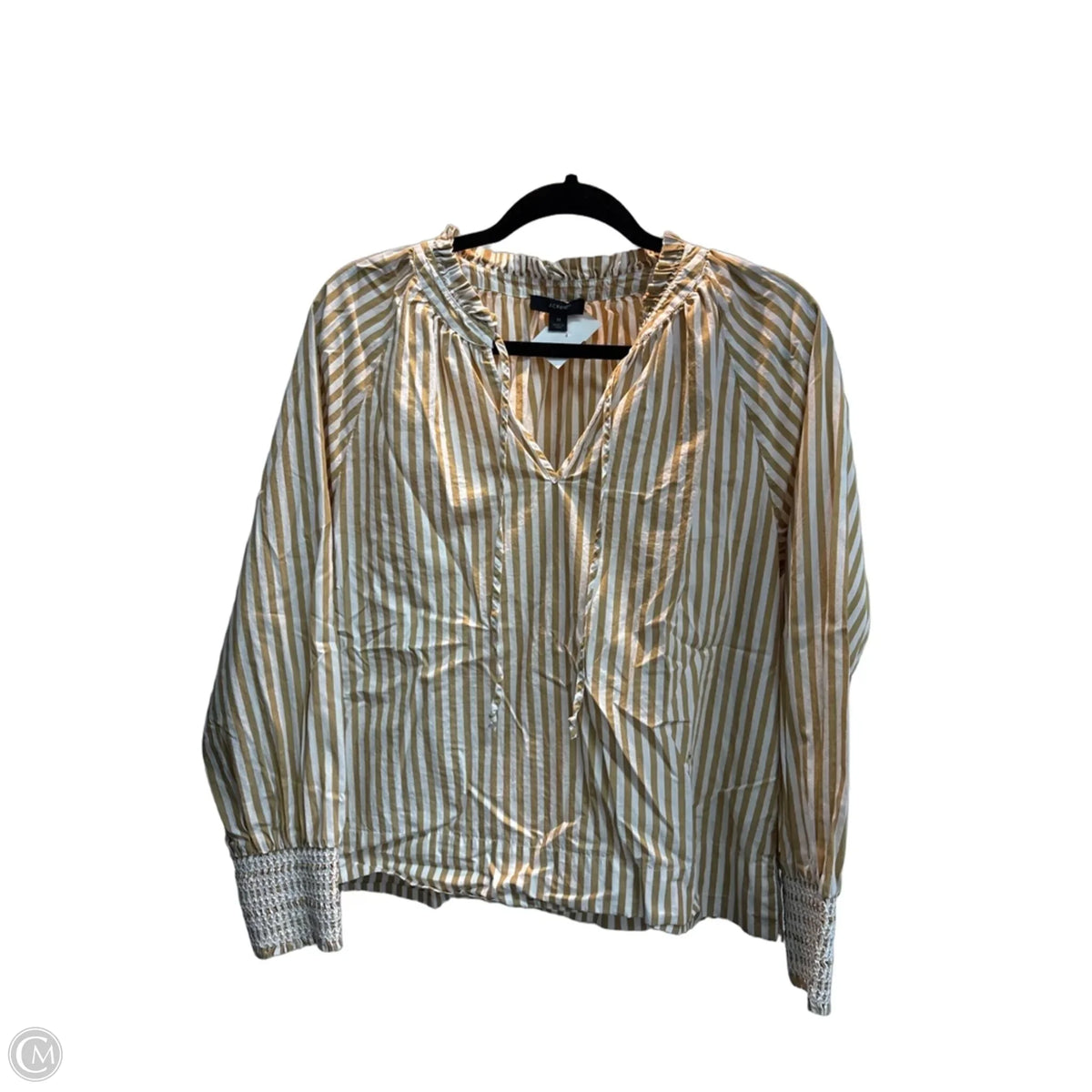 Top Long Sleeve By J. Crew In Striped Pattern, Size: M
