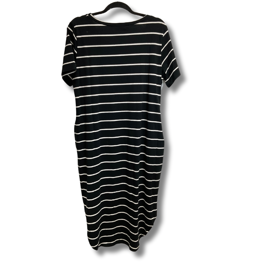 Dress Casual Midi By Clothes Mentor In Black & White, Size: Xl