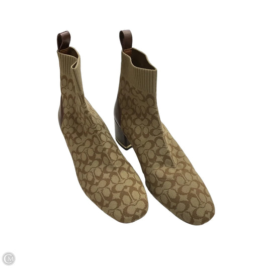 Boots Designer By Coach In Brown, Size: 8