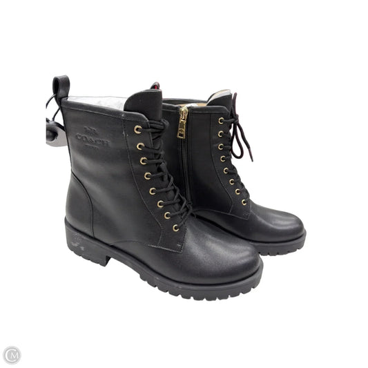 Boots Designer By Coach In Black, Size: 8.5