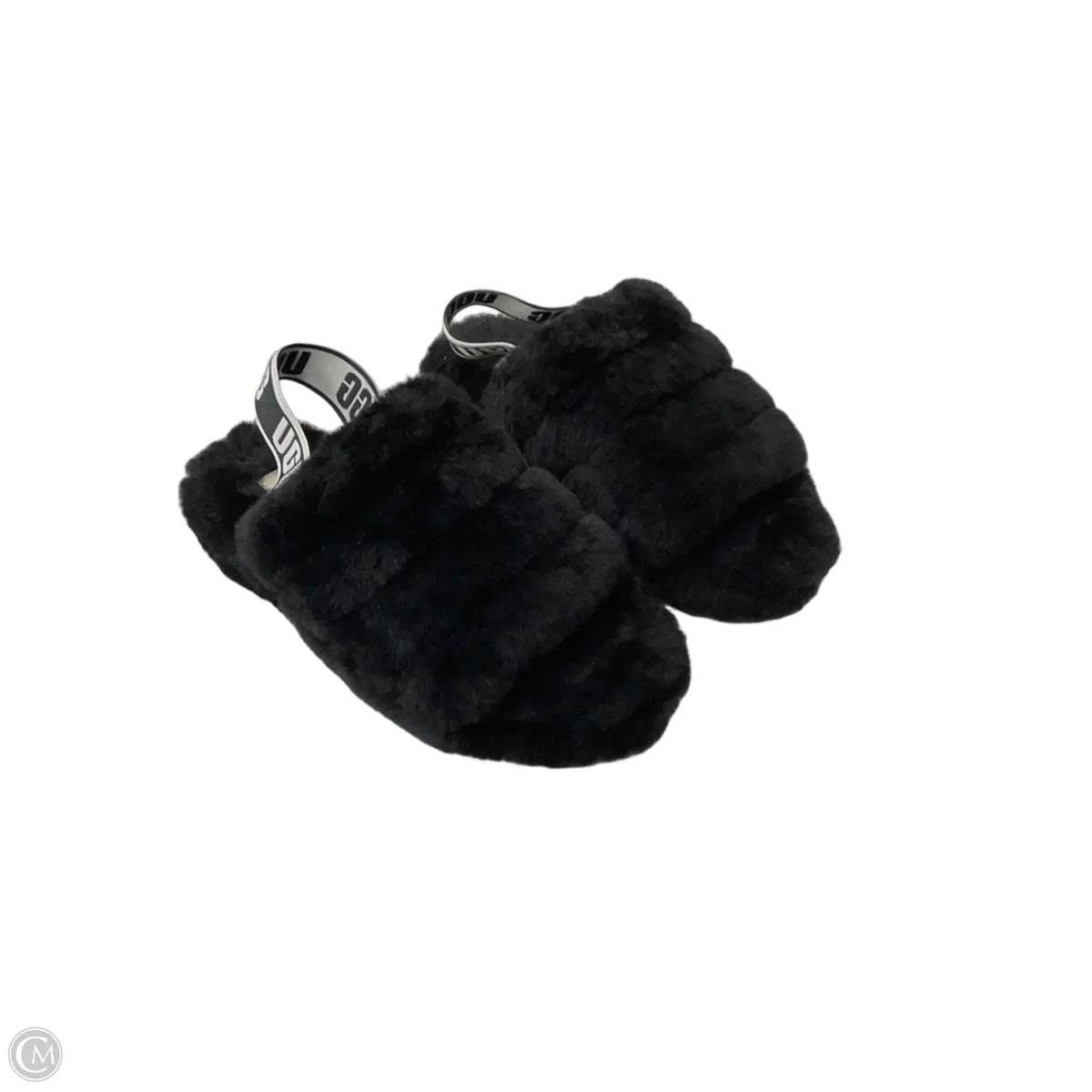 Slippers Designer By Ugg In Black, Size: 7