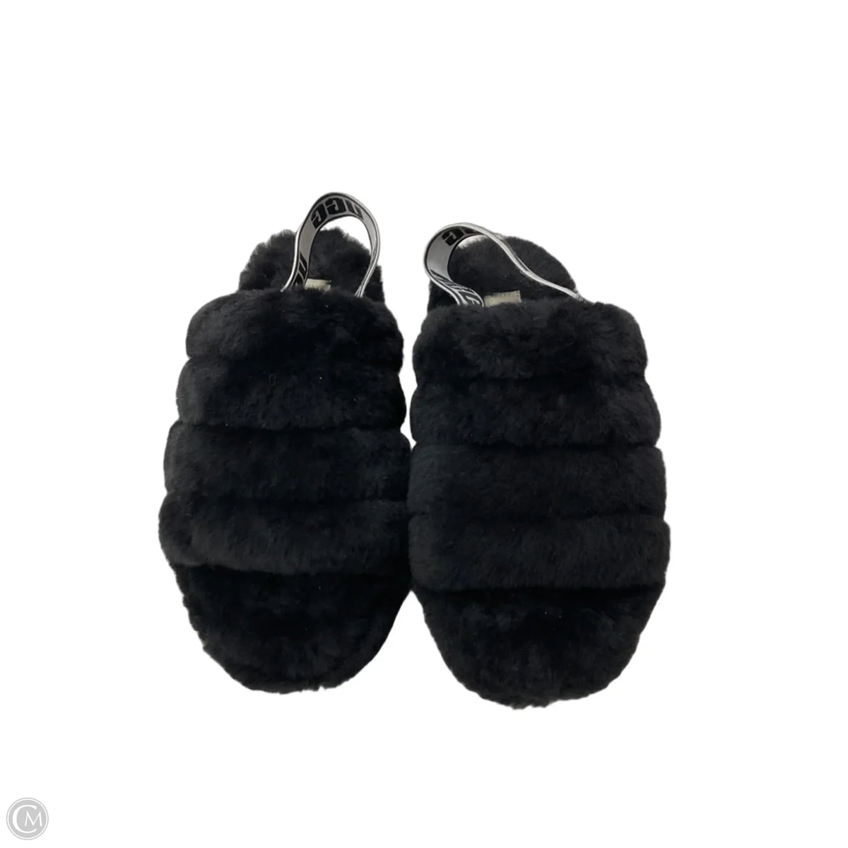 Slippers Designer By Ugg In Black, Size: 7