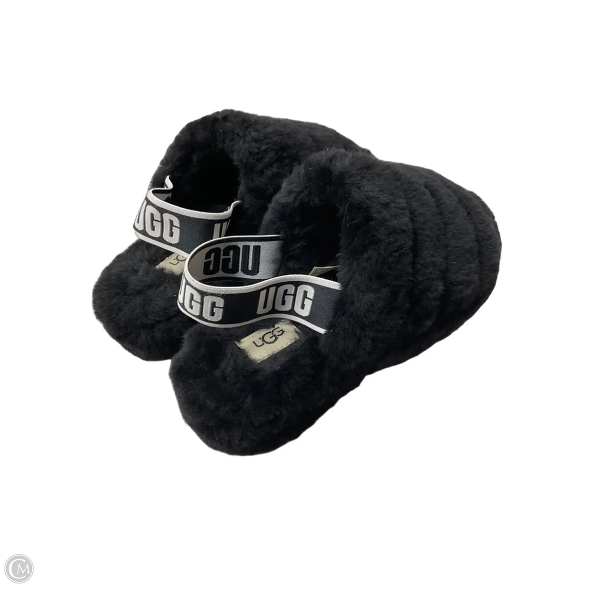 Slippers Designer By Ugg In Black, Size: 7