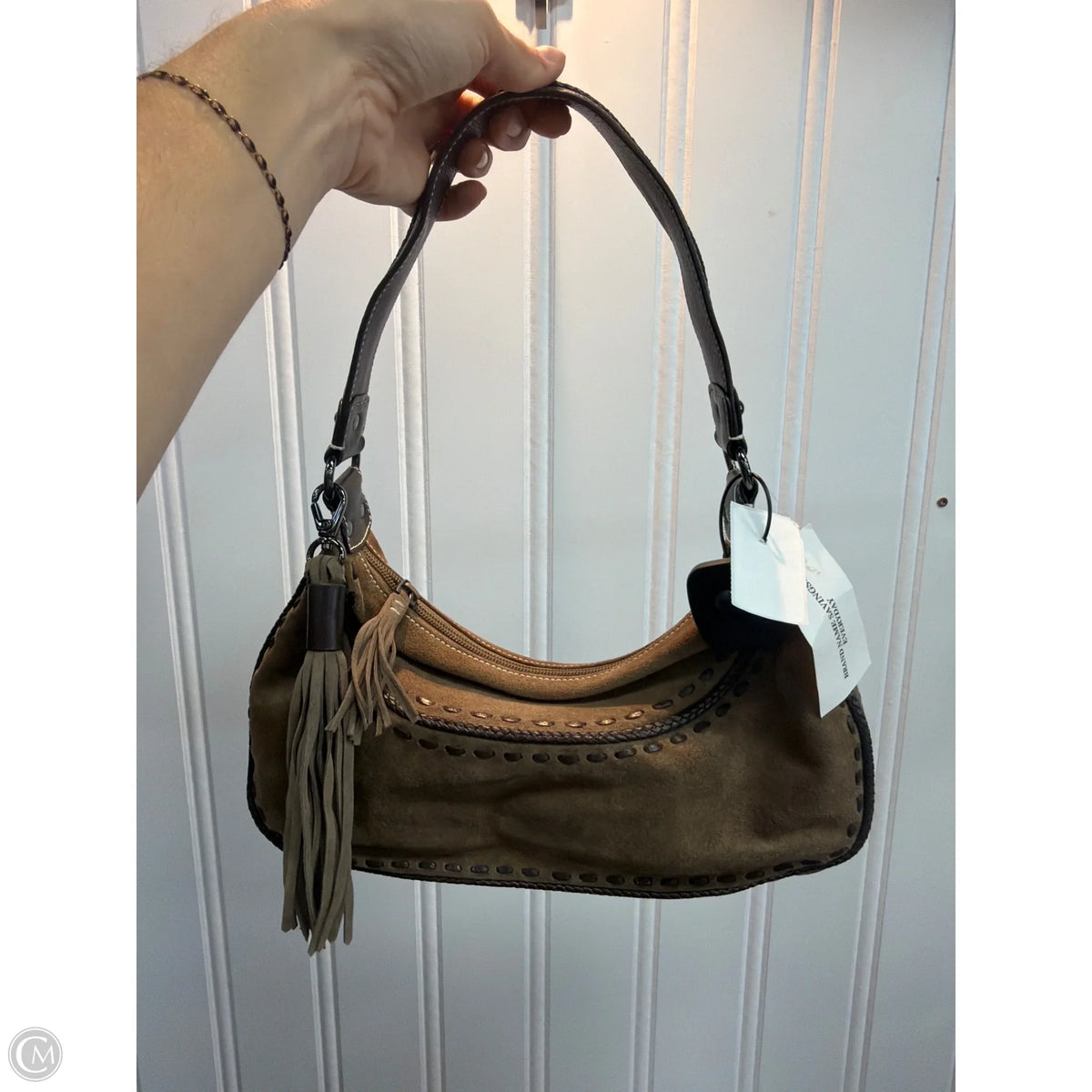 Handbag Leather By Cmc, Size: Medium