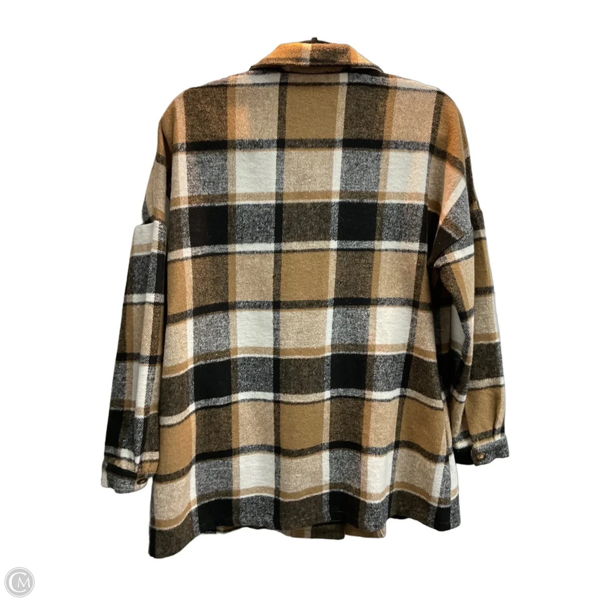 Jacket Shirt By Clothes Mentor In Plaid Pattern, Size: S
