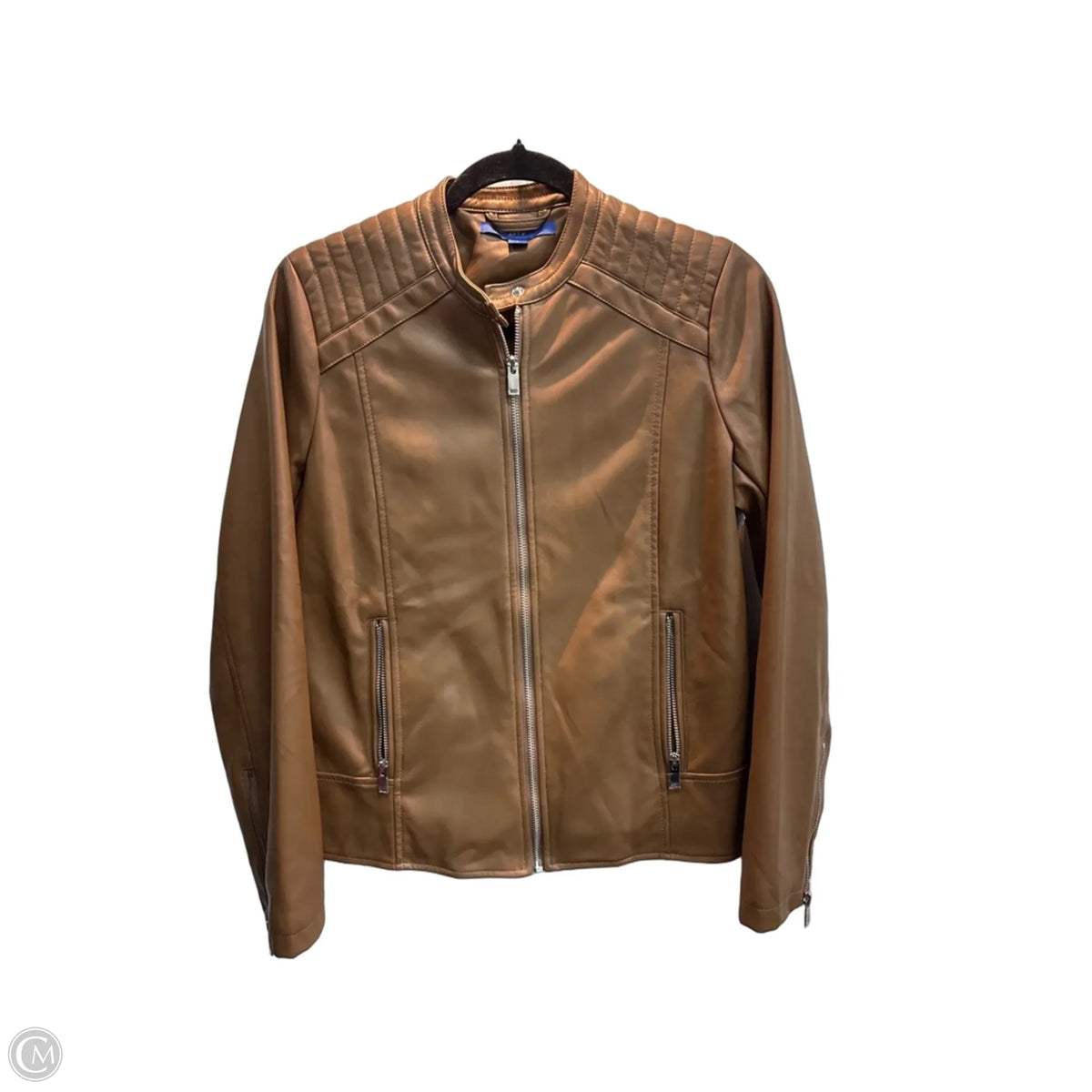 Jacket Moto By Apt 9 In Brown, Size: S