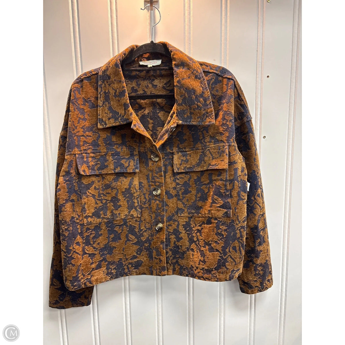 Jacket Shirt By Solitaire In Bronze, Size: L