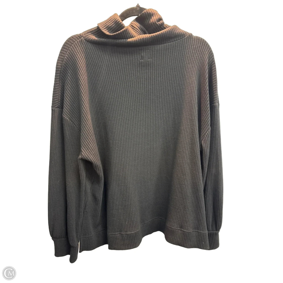 Sweatshirt Collar By Gap In Black, Size: M
