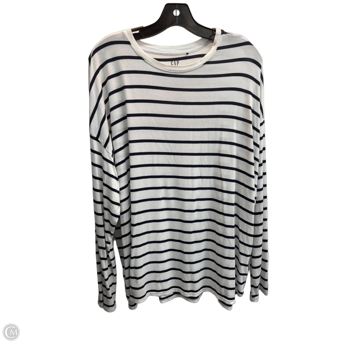 Top Long Sleeve Basic By Gap In Striped Pattern, Size: 2x