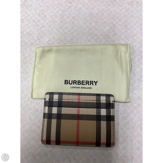 Id/card Holder Luxury Designer By Burberry, Size: Small