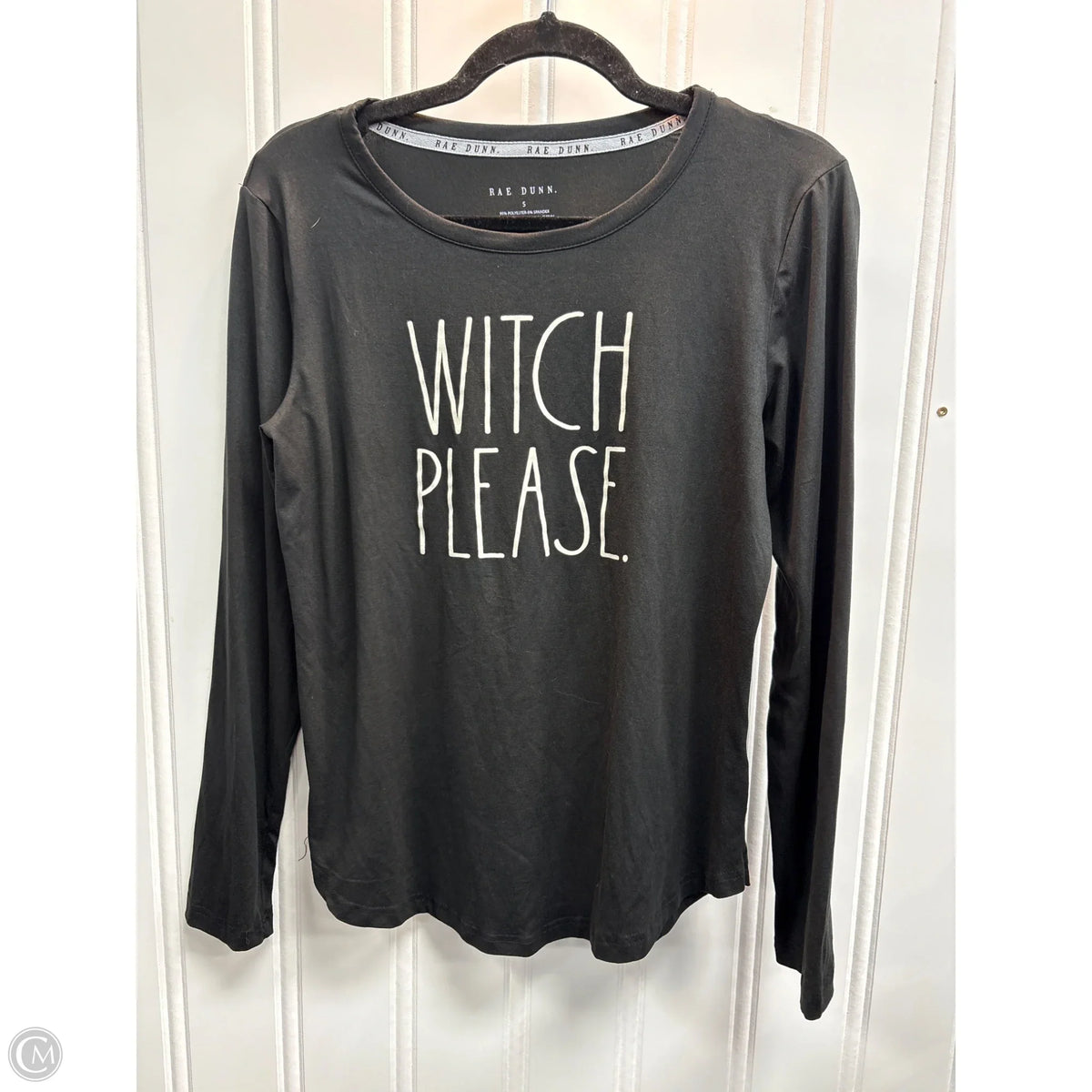 Top Long Sleeve Basic By Rae Dunn In Black, Size: S
