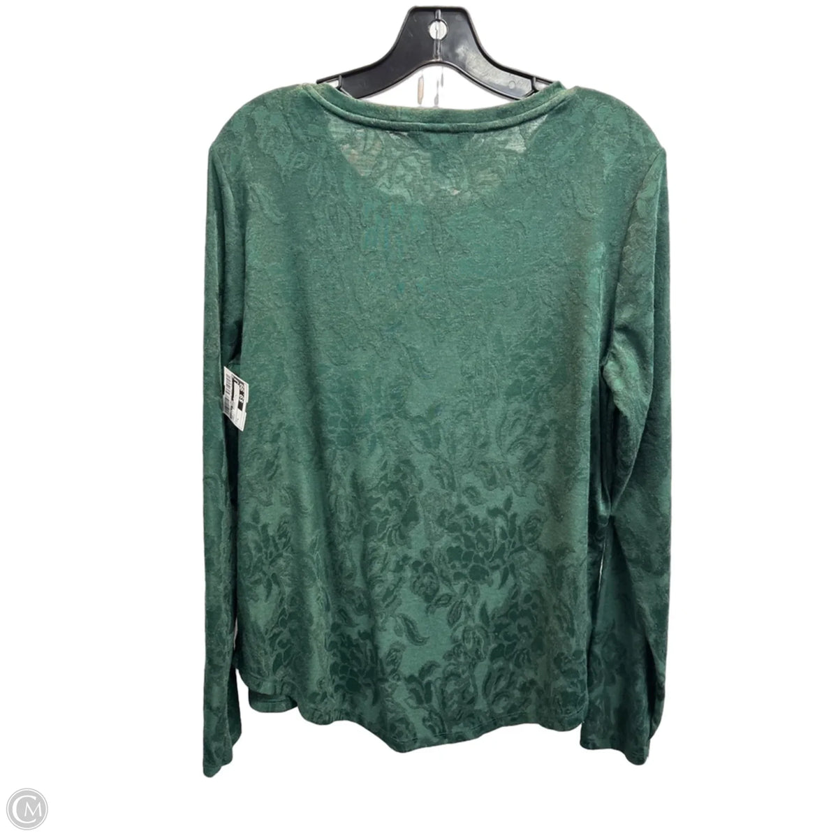 Top Long Sleeve Basic By Simply Vera In Green, Size: L
