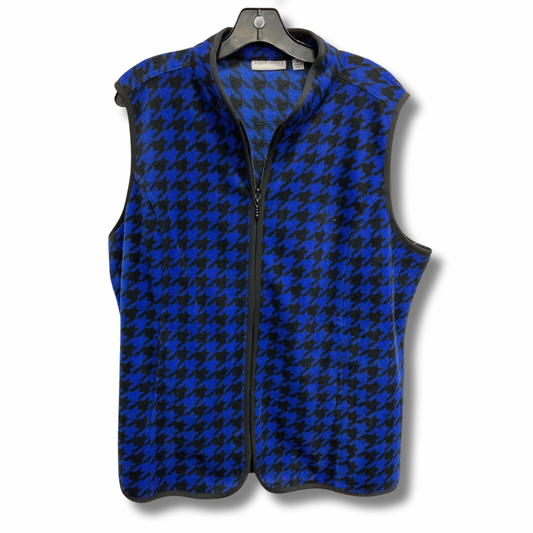 Vest Fleece By Susan Graver In Black & Blue, Size: Xl