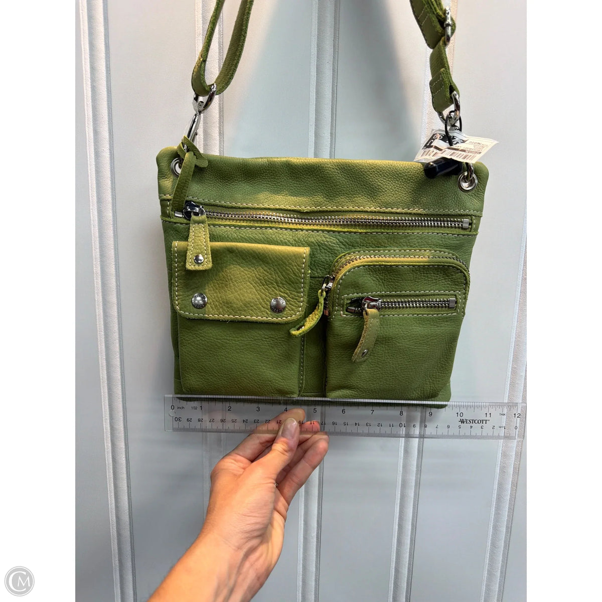 Crossbody Leather By Fossil, Size: Medium
