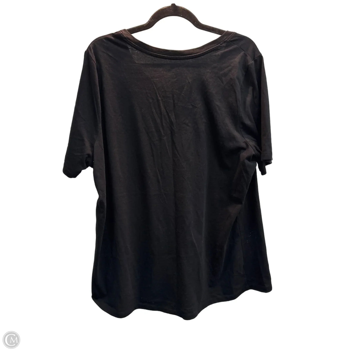 Top Short Sleeve Basic By Lane Bryant In Black, Size: 1x