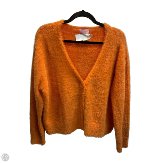 Sweater Cardigan By Sincerely Jules In Orange, Size: L