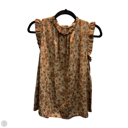 Blouse Sleeveless By Grade & Gather In Bronze, Size: S