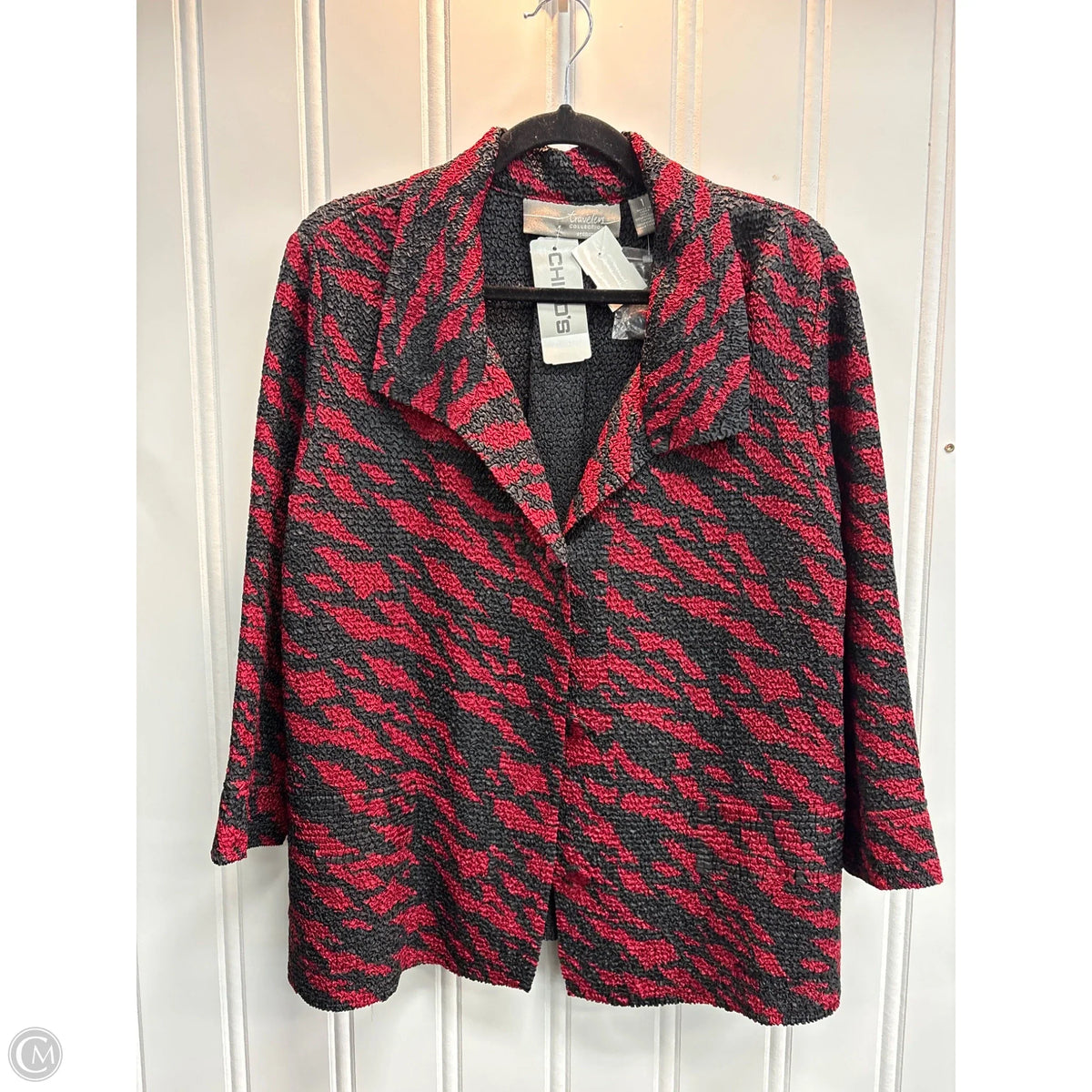 Shawl By Chicos In Black & Red, Size: M
