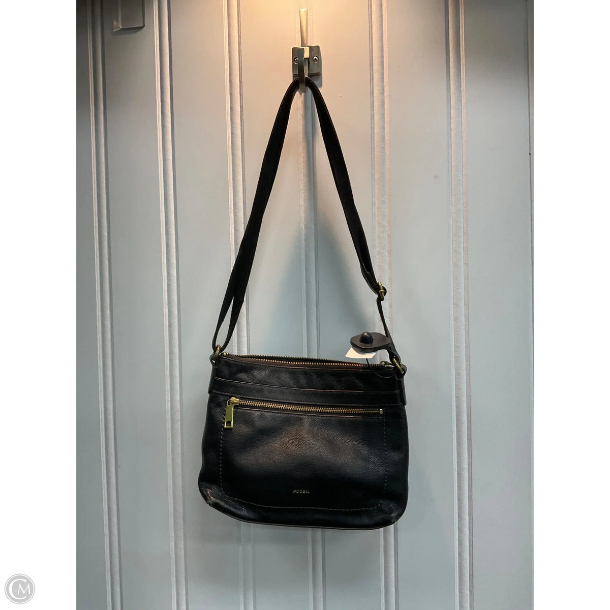Crossbody Leather By Fossil, Size: Medium