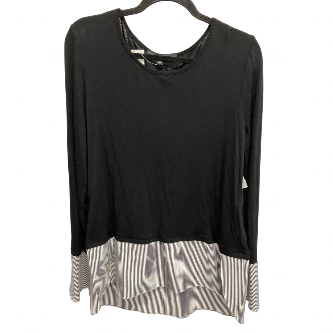 Top Long Sleeve By White House Black Market In Black, Size: L