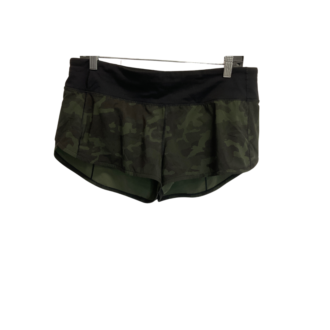 Athletic Shorts By Lululemon In Camouflage Print, Size: M