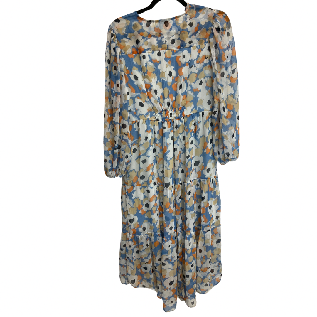 Dress Casual Midi By Joie In Blue & Tan, Size: S