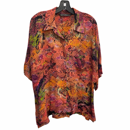 Top Short Sleeve By Peruvian Connection In Multi-colored, Size: L