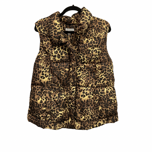 Vest Puffer & Quilted By Charter Club In Leopard Print, Size: 1x