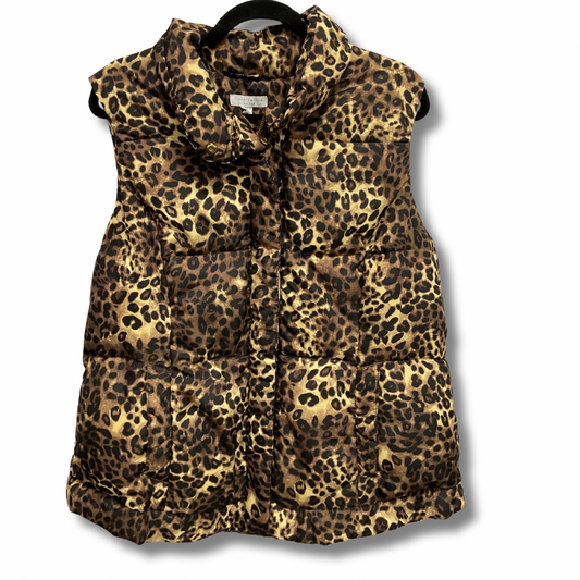 Vest Puffer & Quilted By Charter Club In Leopard Print, Size: 1x