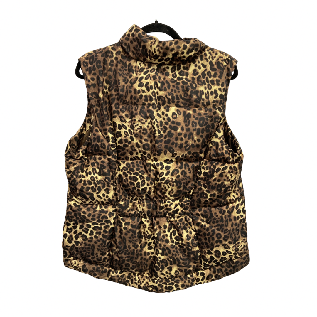 Vest Puffer & Quilted By Charter Club In Leopard Print, Size: 1x