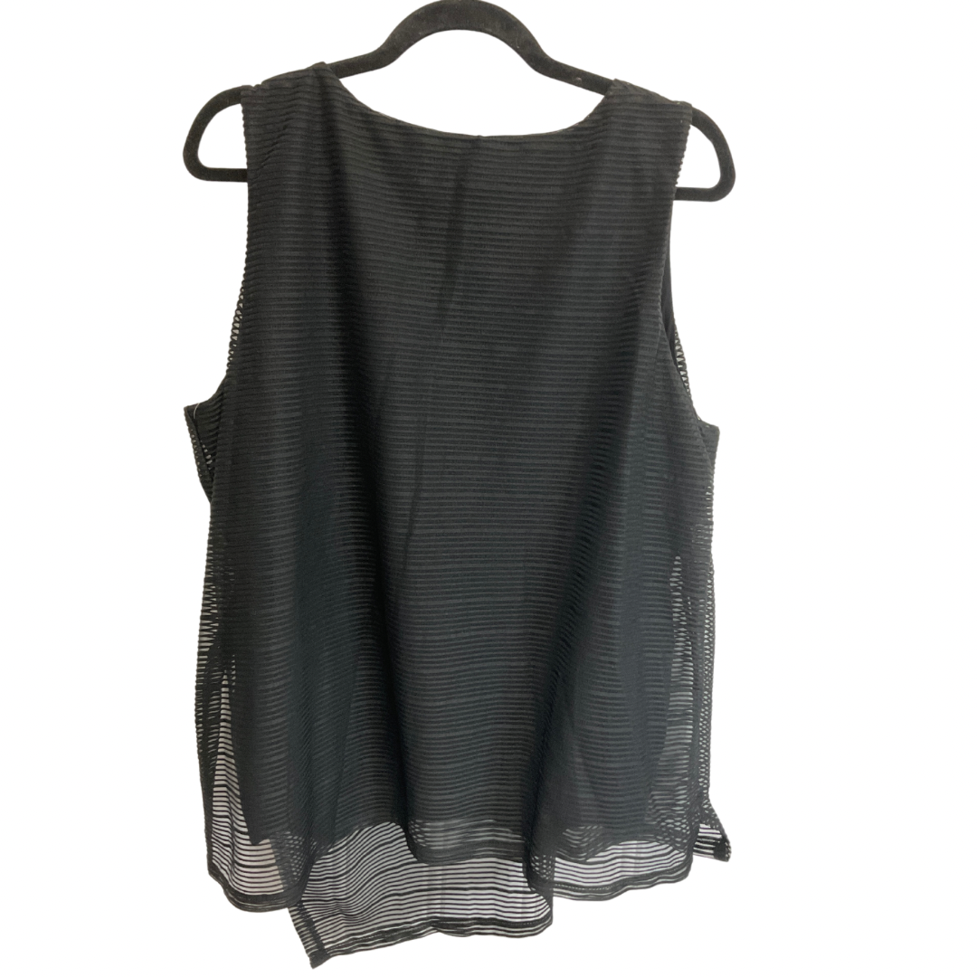 Top Sleeveless By Calvin Klein In Black, Size: 1x