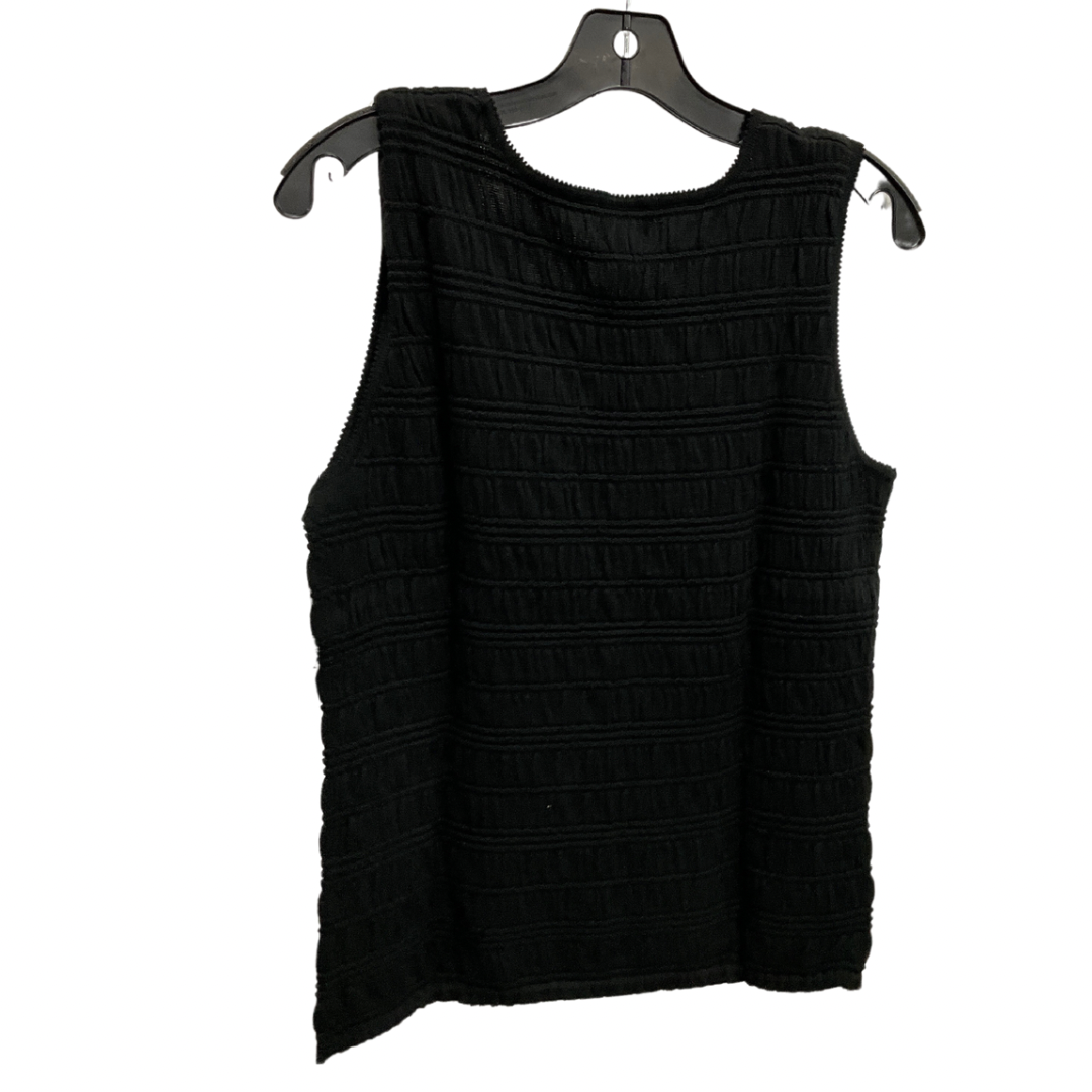 Top Sleeveless Basic By Rafaella In Black, Size: Xl