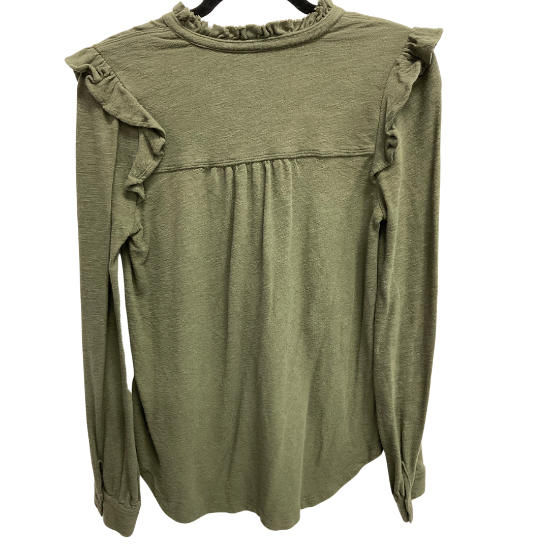 Top Long Sleeve By Pilcro In Green, Size: S