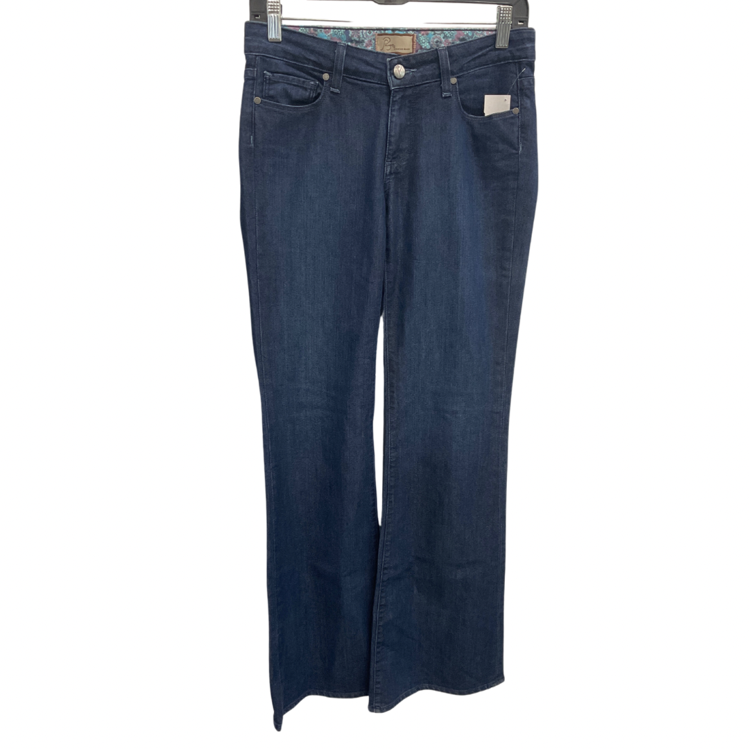 Jeans Flared By Paige In Blue, Size: 4