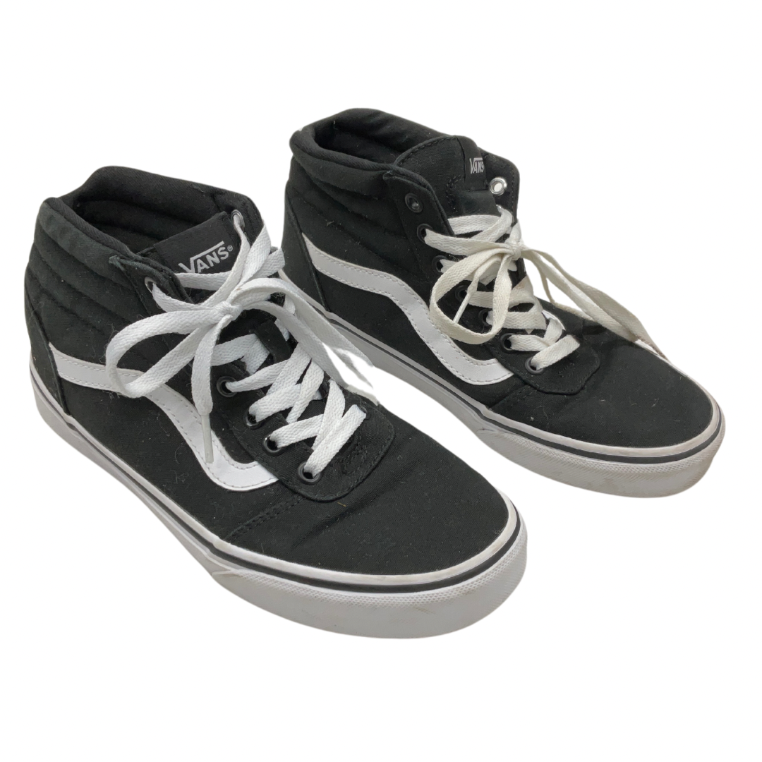 Shoes Sneakers By Vans In Black & White, Size: 8