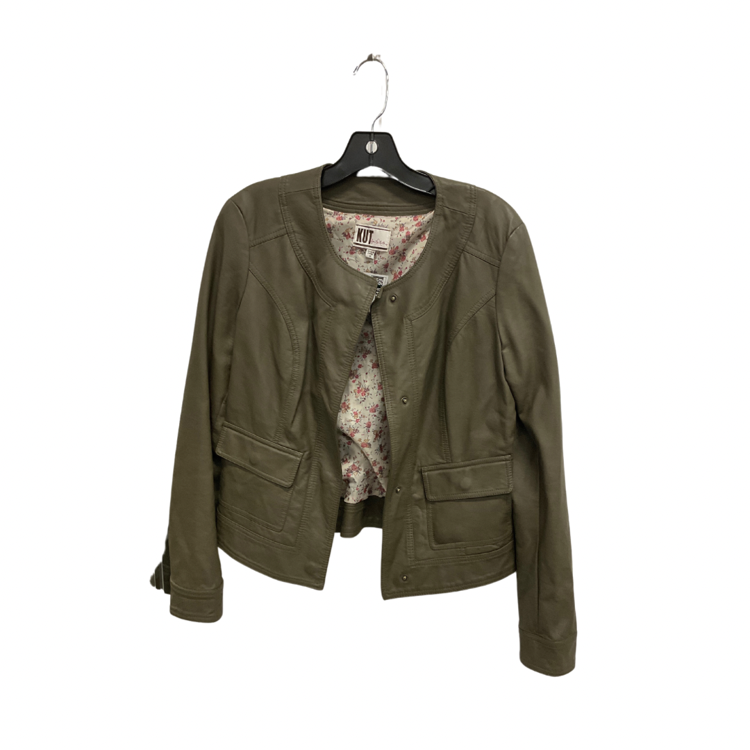 Jacket Moto By Kut In Green, Size: M