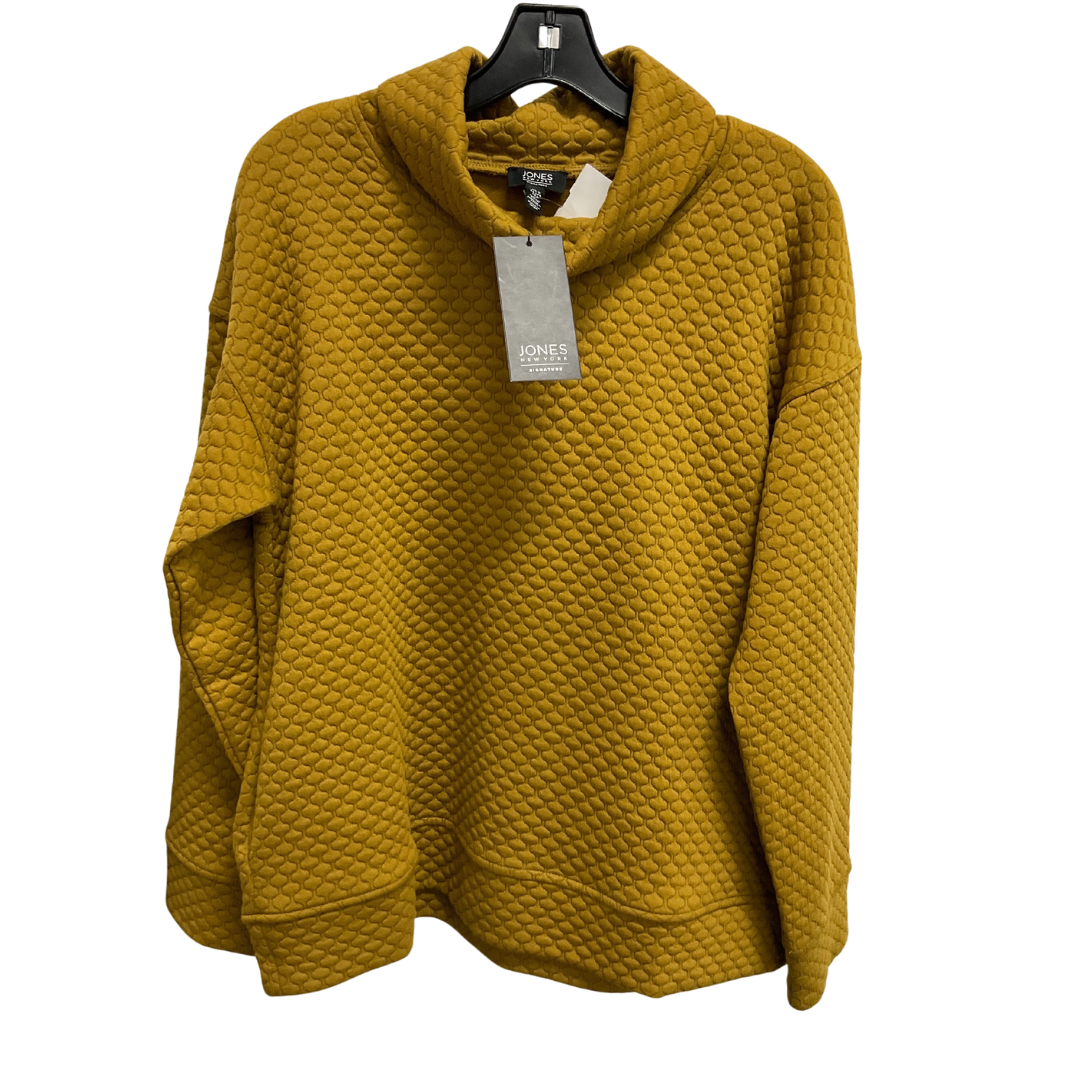 Sweatshirt Collar By Jones New York In Gold, Size: L