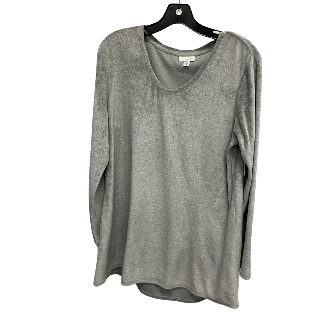 Top Long Sleeve By Pure Jill In Grey, Size: M