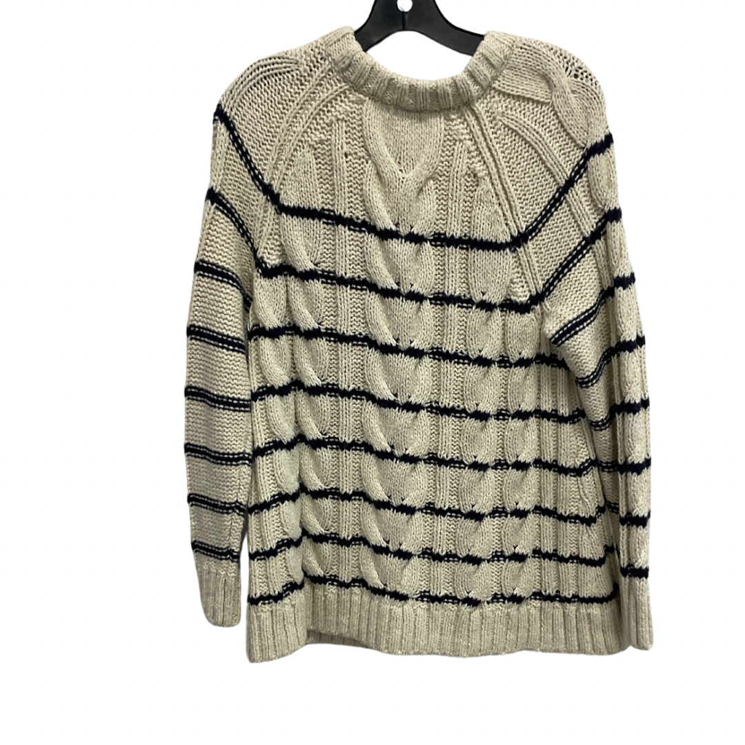 Sweater By J. Jill In Blue & Cream, Size: L